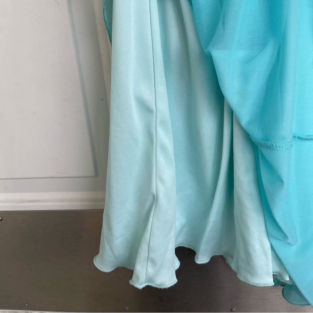 Baby blue sparkly bridesmaids maxi dress - Picture 14 of 16